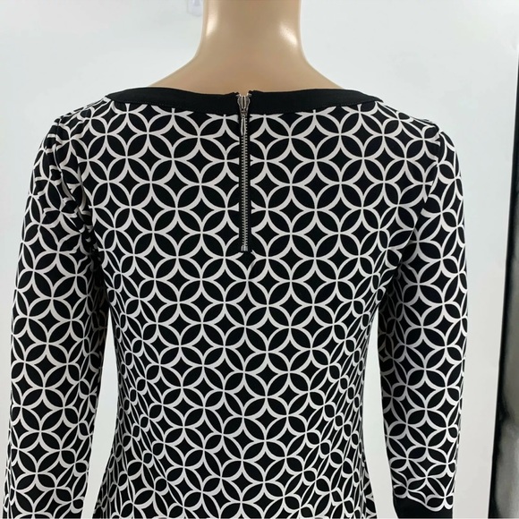WHBM Dress Size XS 3/4 Sleeve Geo Print Shift wore once - Picture 6 of 10